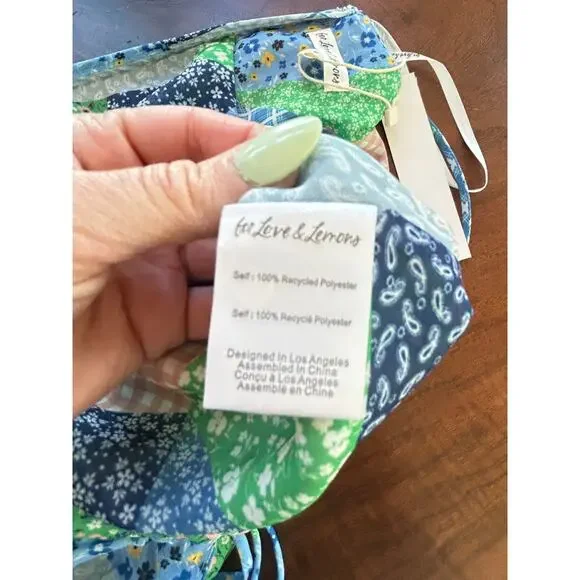 NWT For Love & Lemons Juniper Patchwork Romper XS - Picture 5 of 6